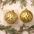 Bola de Navidad colgante de brillo dorado diamante 3D para decoración de árbol 1pz - 30CM 1 Paquete / Dorado