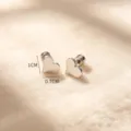 Edelstahl Herz Ohrstecker, minimalistisches modisches Design für Damen, elegant und stilvoll. - Silber Herz