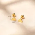 Boucles d'oreilles clous triangle géométrique minimaliste doré de 1cm pour femmes mode. - Triangle Or