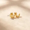 Boucle d'oreille croissant de lune en acier inoxydable doré avec vis pour piercing hélix. - 5#