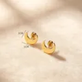 Boucles d'oreilles clous lune or en acier inoxydable bijoux cartilage vis arrière. - 10#