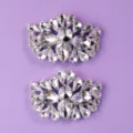 Sparkly crystal rhinestone shoe clips for women, elegant bridal wedding shoe decorative buckles. - Light Luxury High-End Shoe Buckle (SC-J052)