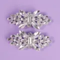 Crystal rhinestone shoe clips for bridal wedding high heels and daily footwear decoration - Daily Commute Shoe Buckle (SC-J015)