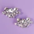 Crystal rhinestone shoe clips bridal wedding shoe buckles shiny decorative charms pair - Light Luxury Advanced Shoe Clip (SC-J051)
