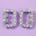 Sparkling crystal rhinestone rectangular shoe clips bridal wedding party high heels shoe decor - Dating Travel Shoe Buckle (SC-J045)