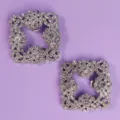 Sparkling Square Rhinestone Shoe Clips Elegant Bridal Wedding Shoes Accessories Purple - Compact Delicate Shoe Clips SC-J082