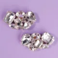 Sparkling rhinestone shoe clips, elegant bridal shoe buckles for party and wedding shoes. - Gentle and Luxurious Shoe Clip (SC-J022)