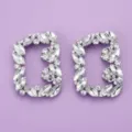 Sparkling crystal rhinestone shoe buckles, elegant bridal shoe clips for party and wedding. - Daily Embellishment Shoe Clip (SC-J045)