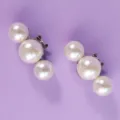 Pearl shoe clips with triple faux pearls elegant wedding bridal shoe accessories decorative clips - Versatile Wedding Dress Shoe Clips SC-J093S