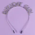 Glitzernder Strass Geburtstag Mädchen Haarreif Metall Tiara Party Kopfschmuck Accessoire - Party Silbernes Haarreif TS-J3029S