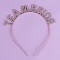 Serre-tête strass Team Bride diadème cristaux brillants accessoire enterrement vie de jeune fille - Serre-Tête Luxe(TS-J3272G)