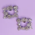 Luxury rhinestone shoe clips crystal flower shoe buckles for wedding party women shoes - Forest Agile Shoe Clips SC-J100S