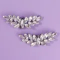 Crystal shoe clips for women, sparkling rhinestone shoe buckles for wedding party bridal shoes. - Niche Exquisite Shoe Clip (SC-J056)