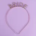 Serre-tête BRIDE en strass doré pour enterrement de vie de jeune fille mariage accessoires cheveux - Serre-Tête Doré Polyvalent(TS-J2222G)