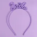 Serre-tete violet de mariee avec motif lettre diamant, ideal pour coiffure de fete de mariage. - Serre-Tête Violet Luxe(TS-J2235PERPLE)