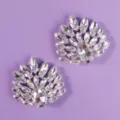 Crystal rhinestone shoe clips luxury wedding shoe buckles decorative sparkle accessories pair - Niche Delicate Shoe Clip (SC-J071)