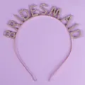 Serre-tête Strass Demoiselle d'Honneur Or Rose Mariage Fête Accessoire Cheveux Scintillant - Serre-Tête Doré Élégant(TS-J3270G)