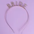 Serre-tête mariée strass métal cerceau cheveux lettre cristal mariage fête accessoire - Serre-Tête Doré Minimaliste(TS-J3271G)