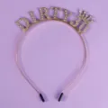 Goldener Strass Dirty 30 Geburtstag Mottoparty Haarreif Krone Diadem Feier Haarschmuck - Gold 30. Geburtstag Haarreif TS-J3371G