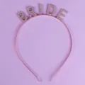 Serre-tête BRIDE en strass or rose pour enterrement de vie de jeune fille mariage accessoire. - Serre-Tête Or Rose Minimaliste(TS-J3271RG)