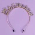 Goldener Strass 50 & fabulous Geburtstag Haarreif Krone Party Haarschmuck Dekoration - Gold 50. Geburtstag Haarreif TS-J3372G
