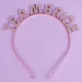 Serre-tête Strass Or Rose Team Mariée Accessoire Cheveux Enterrement Vie de Jeune Fille. - Serre-Tête Or Rose Élégant(TS-J3272RG)