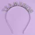 Serre-tête Team Bride Strass Argenté Bandeau Cheveux Fête Enterrement Vie de Jeune Fille - Serre-Tête Argenté Élégant(TS-J3272S)
