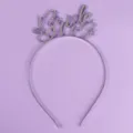 Serre-tete en metal argente avec strass bride to be pour fete de enterrement vie - Serre-Tête Français Rétro(TS-J3311S)