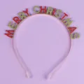 Diadème strass Noël merry christmas bandeau cheveux métal fête vacances accessoire cheveux de - Serre-Tête Photographie(TS-J3354CAI)