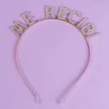 Serre-tête Strass Doré Lettre Accessoire Cheveux Fête Brillant pour Femme Fille Chic - Serre-Tête Doré Doux(TS-J3418G)