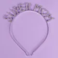 Serre-tete en metal avec strass Super Mom accessoire de fete pour femme cadeau de vacances - Serre-Tête Argenté Quotidien(TS-J3460S)