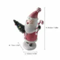 Christmas resin Santa Claus figurine holding tree ornament holiday home desktop decor 18.5cm - Santa with Tree Style (RRW2114)