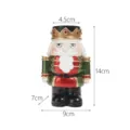 European nutcracker candle holder resin figurine Christmas home decor table ornament - RRW119-A Green Clothes