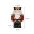 European Nutcracker Candlestick Resin Ornament Christmas Home Table Decor Figurine - RRW119-B Red Clothes