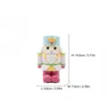Christmas nutcracker resin figurine holiday desktop decoration pastel finish 14.5cm - Gingerbread Nutcracker Candle Holder - Blue Hat