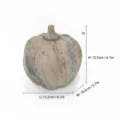 Resin pumpkin figurine ornament, high-end decorative desktop piece with water transfer print. - Imitation Marble
