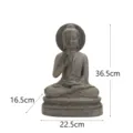 Resin Buddha Statue Zen Sakyamuni Figurine Southeast Asian Home Decor 36.5x22.5x16.5cm - Preach Large