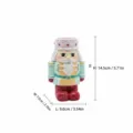 Resin Nutcracker Candle Holder Christmas Decorative Figurine Tabletop Ornament 14.5cm - Gingerbread Nutcracker Candle Holder - Pink Hat