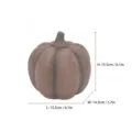 Resin pumpkin ornament desktop decor with water transfer print for autumn home. - Dark Walnut Wood Grain