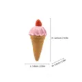Resin strawberry ice cream cone Christmas tree ornament pendant in pink color style. - 5.0x5.0x12.5cm / Lotus Pink