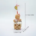 Christmas gingerbread man hanging ornament resin resin cute candy cup holiday tree pendant decor - Brown