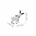 Cute resin Christmas reindeer figurine with green scarf, perfect holiday gift tabletop decoration. - Short Standing Little Elk Style