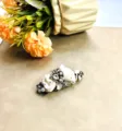 Détail pince à cheveux nœud strass, élégant accent perle, accessoire cheveux cristal scintillant. - Style Cœur avec Nœud Blanc (A-0951150) / N°1 (Nœud Blanc)