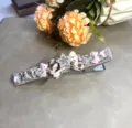 Épingle à cheveux décorative en strass avec nœud léopard et petit ours mignon pour femmes. - Style 5 (Grande Pince en Acier Nœud Léopard) / Grande Pince en Acier