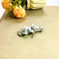 Pince à cheveux élégante nœud strass avec perles et chaîne accessoire coiffure femme - N°5 (Nœud Bleu Clair Fleur)
