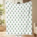 Zachte fleece deken met groen dennenboom patroon, comfortabele flanellen stof voor bed of bank. - Groene Dennenboom Print Stijl (Stijl 3) / 70*100cm