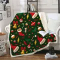 Couverture sherpa de noel douce epaiste chaude plaid pour canape lit decoration fetes - Style de Motif de Noël (13) / 80cm*120cm