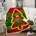 Couverture polaire sherpa de Noël plaid canapé chaud décoration de fête maison douce - Style de Motif de Noël (14) / 80cm*120cm
