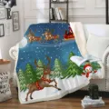 Couverture de Noël en peluche épaisse avec motif de renne et bonhomme de neige pour canapé et déco. - Style de Motif de Noël (15) / 80cm*120cm