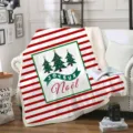Couverture polaire Noël rouge blanche rayée canapé avec motif sapin de noel doux chaud - Style de Motif de Noël (18) / 80cm*120cm